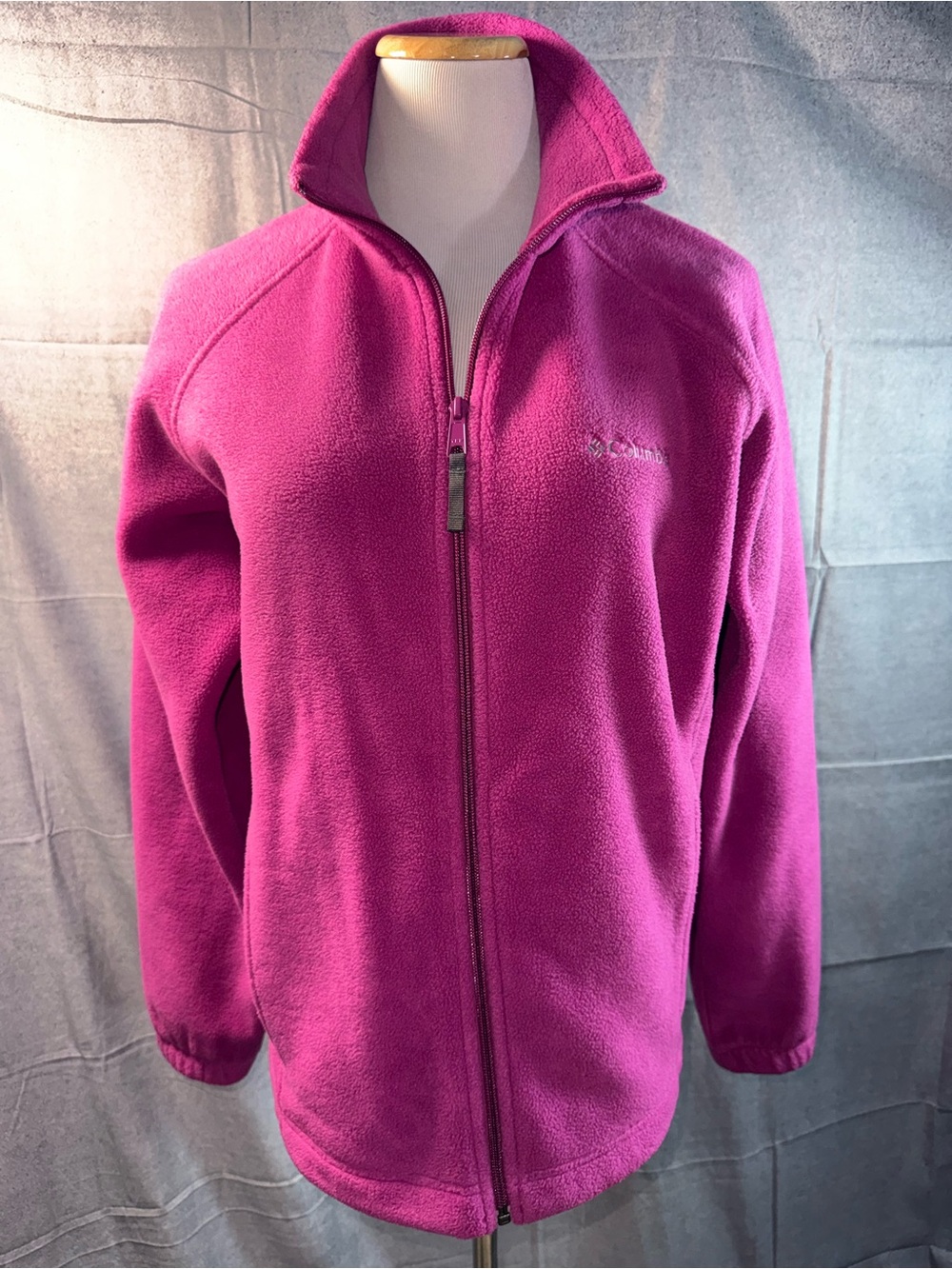 10A-Columbia Women's Magenta Full-Zip Fleece Jacket